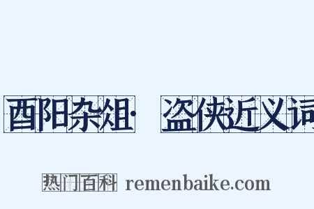 酉阳杂俎·盗侠近义词是什么意思的图片